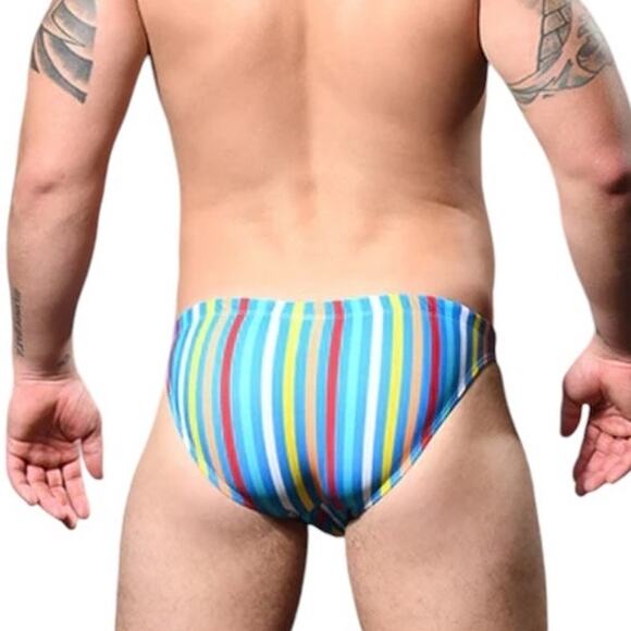 Andrew Christian California Stripe Bikini XL Extra Large - Picture 6 of 12